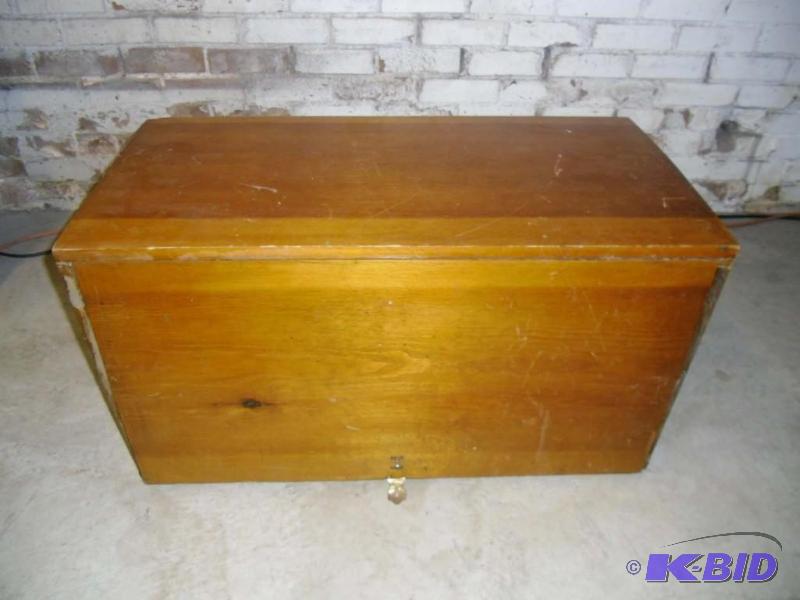 lot 20042 image: Large old Engineer Surveyors  5 Drawer Wood Chest  Trunk