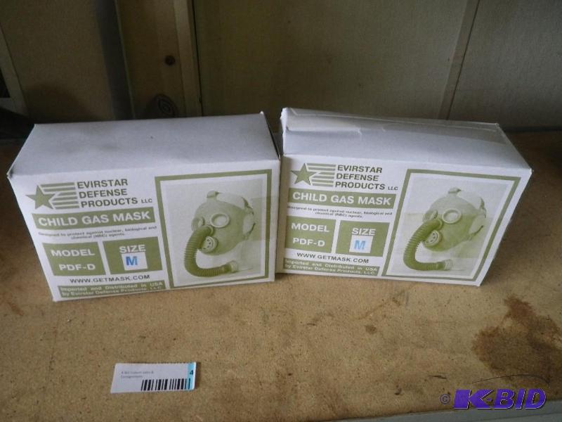 2 new childs gas masks, size M...