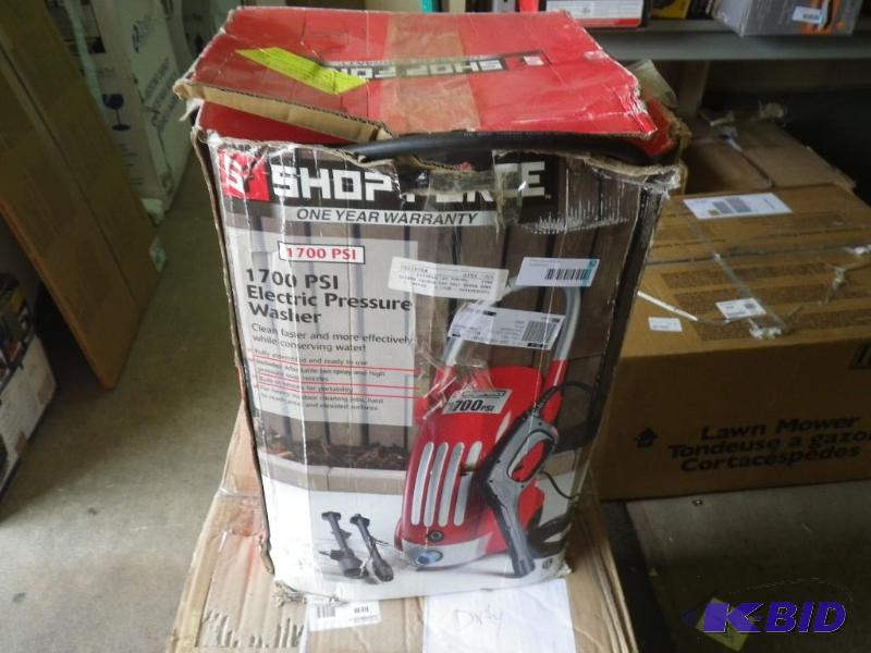 Shop force pressure washer, looks complete...