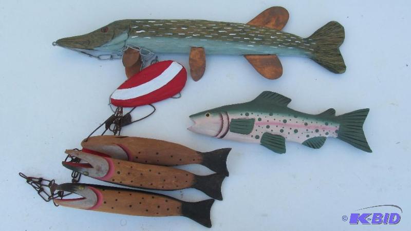 Hand Carved Fish Stringer Decorations