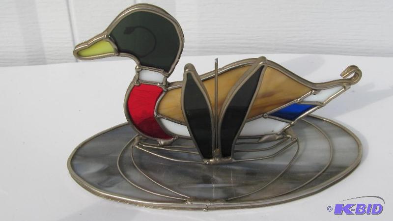 Cut-Glass Duck Decoration