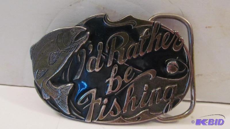 Belt Buckle  Id Rather Be Fishing