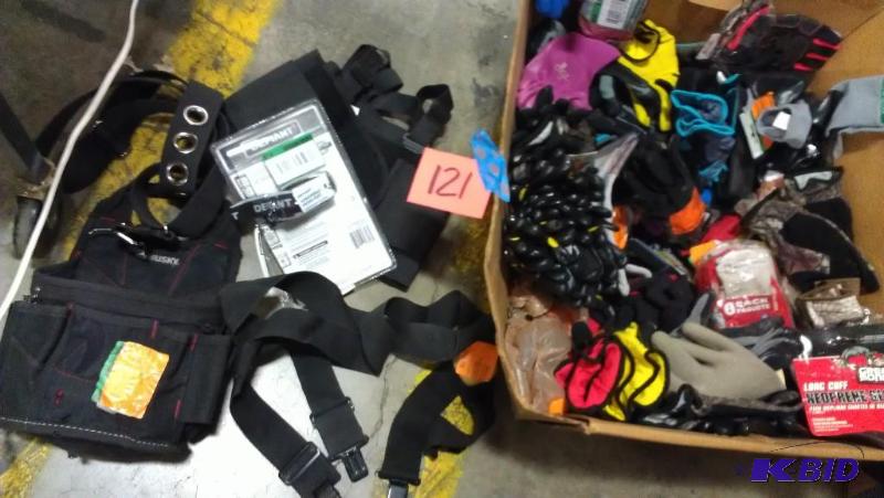 Large lot of Gloves.. Misc. Sizes. Hardware r...