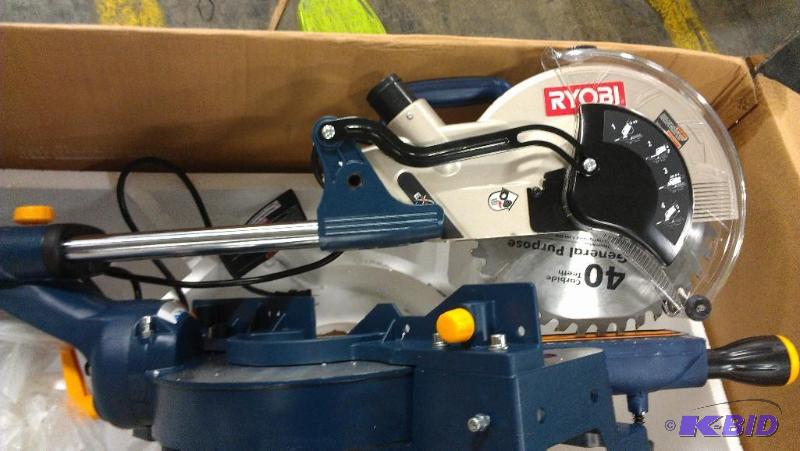Ryobi 10&quot sliding compound miter saw wit...