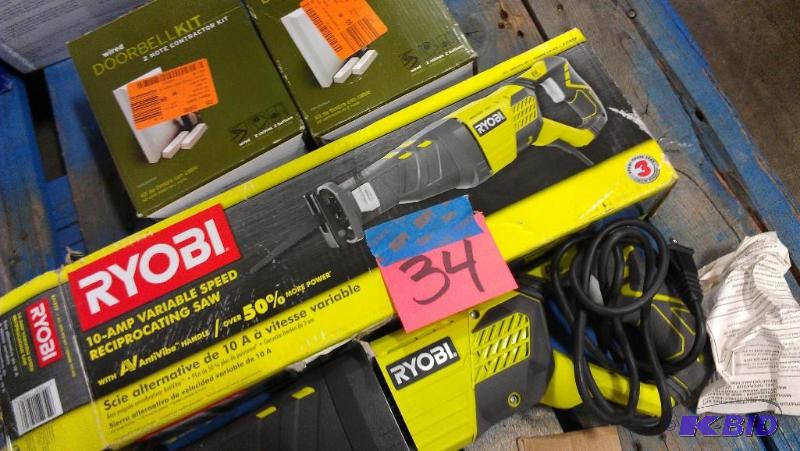 Ryobi 10 amp variable speed reciprocating Saw...