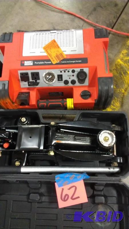 Black and Decker Portable charger and car jac...