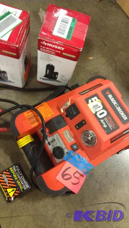 Black and Decker portable car battery charger...