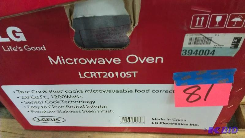 LG Microwave Oven.  2 Cubic foot  1200 Watt...