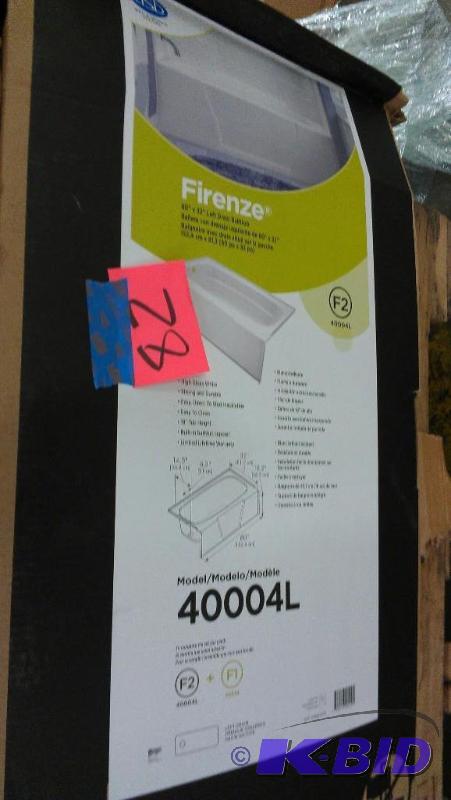 Firenz Model 40004L LEFT handed Bathtub.. new...
