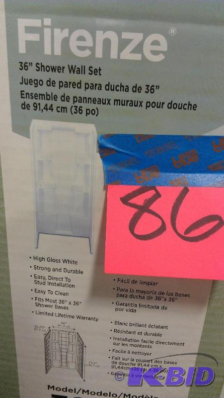 Shower surround walls. 36&quot shower wall s...