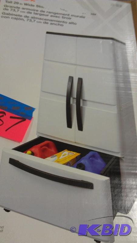 Storage cabinet with drawer. Nice for garage ...