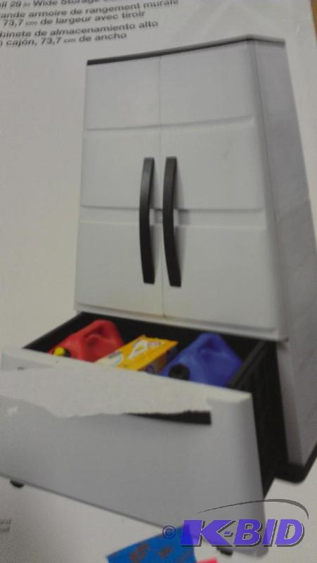 Storage cabinet with drawer. Nice for garage ...