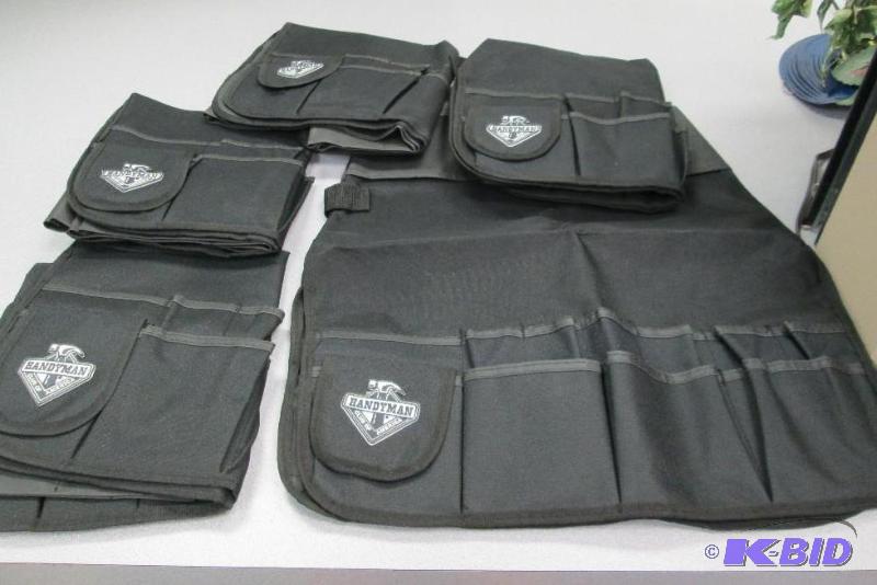 lot 124 image: Qty 5 Handyman Bucket Bags tool bags...