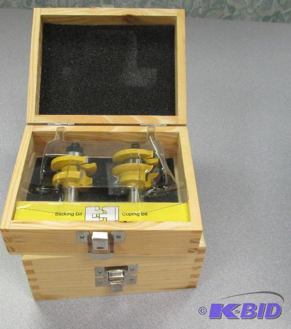 lot 135 image: Qty 2 Toughtest 2pc cabinetry router bit set...