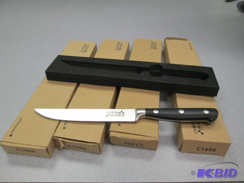 lot 138 image: Qty 4 Cooking Pleasures Utility knifes...