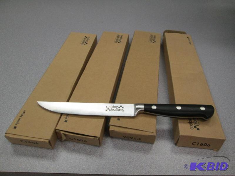 lot 140 image: Qty 4 Cooking Pleasures Utility knifes...