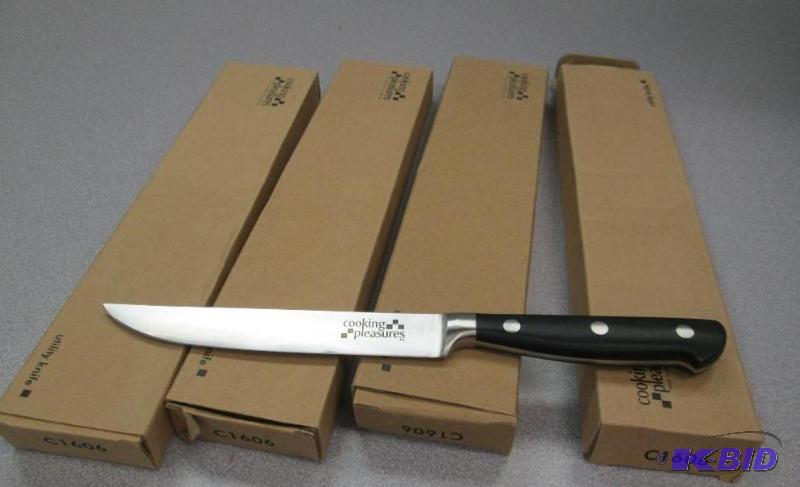 lot 141 image: Qty 4 Cooking Pleasures Utility knifes...