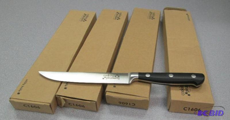 lot 142 image: Qty 4 Cooking Pleasures Utility knifes...