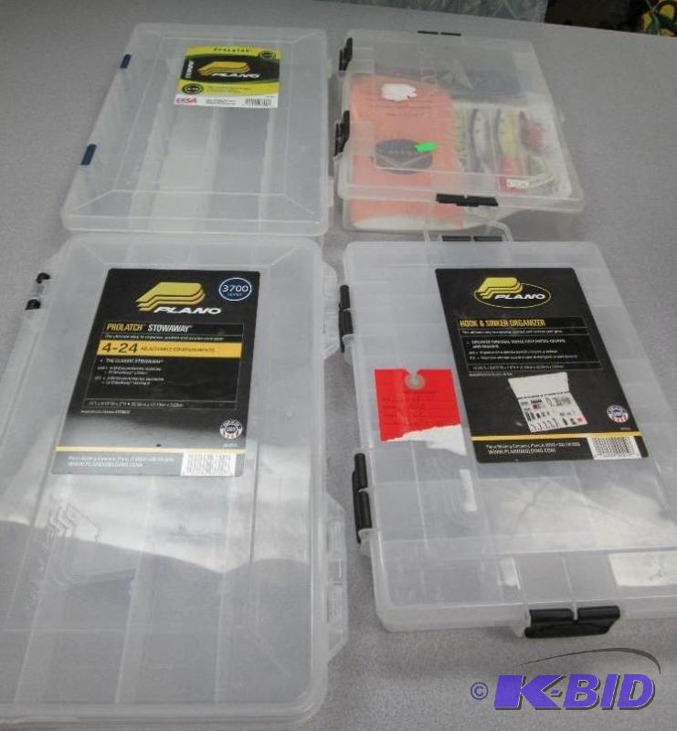 lot 153 image: Qty 4 plastics adjustable compartment contain...