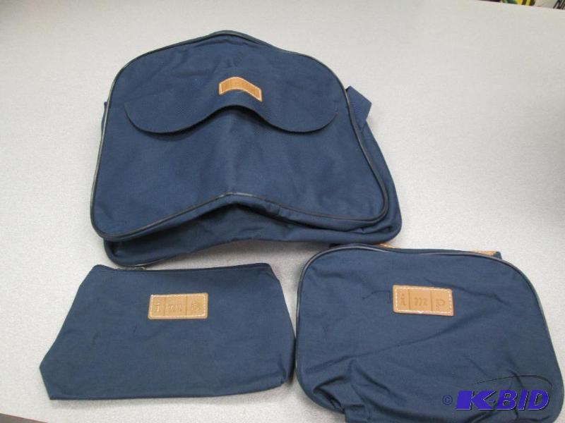lot 165 image: Small blue bag with imp on it with smaller ba...