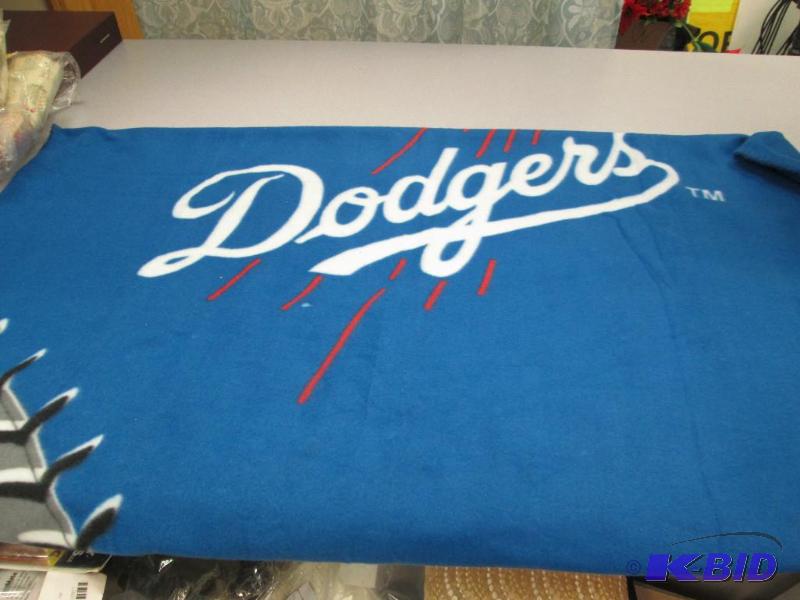 lot 172 image: Dodgers fleece blanket...