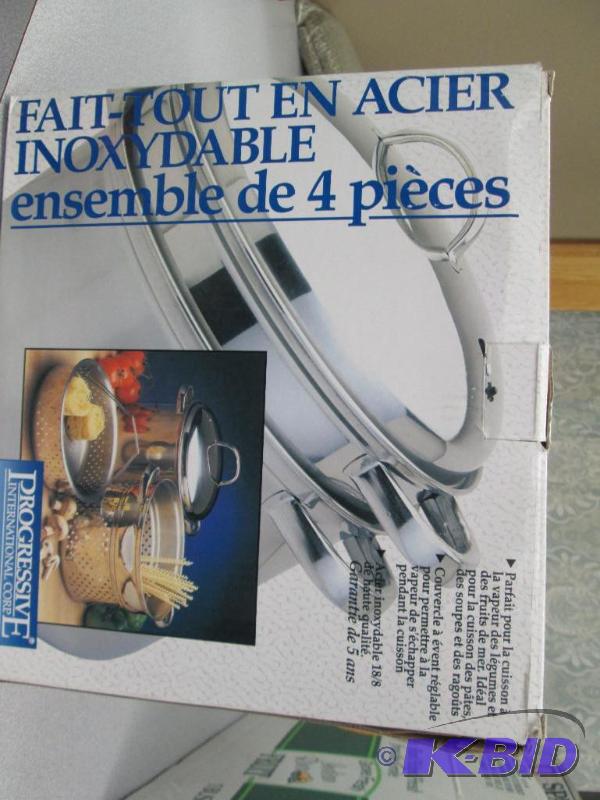 lot 189 image: 4 PC Stainless steel Multi cooker it steaming...