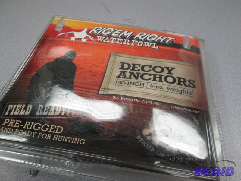 lot 221 image: Rigem Right Waterfowl Decoy anchors 30-inch ...