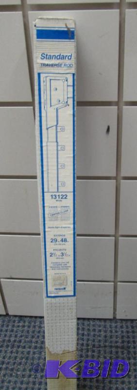 lot 234 image: Standard Traverse rod Extends 29 to 48 in...