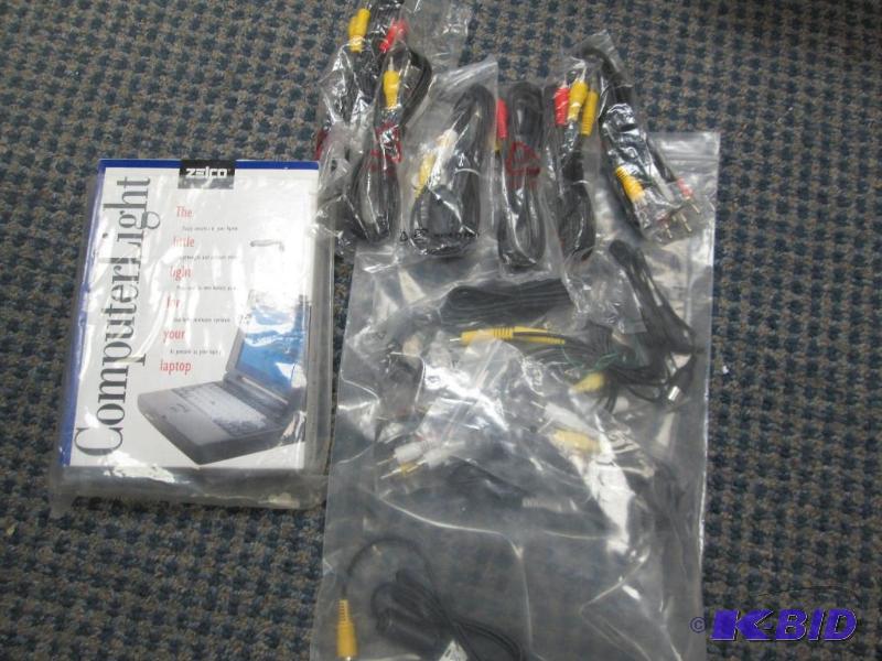 lot 242 image: Computer light and Audio Video cables...
