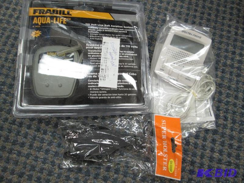 lot 245 image: Spectra phone caller id, Frabill Aqua-life Do...