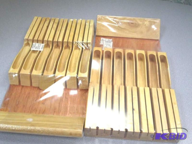 lot 25 image: Qty 2 In-Drawer knife storage block...