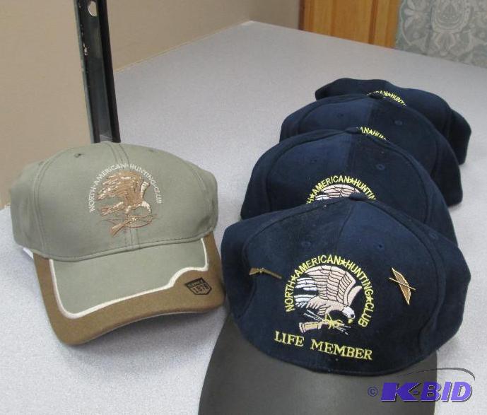 lot 46 image: Qty 6 different hats some say North American ...