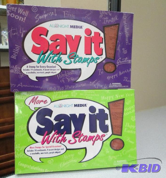 lot 55 image: Qty 2 All night media Say it With stamps one ...