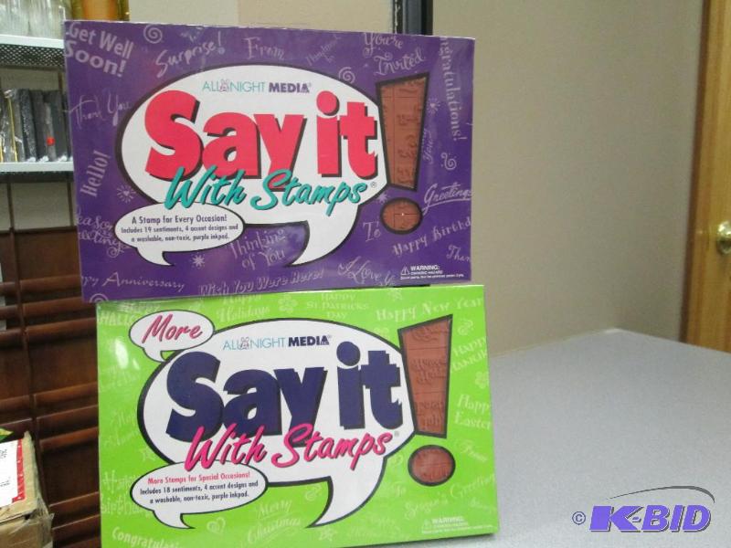 lot 57 image: Qty 2 All night media Say it With stamps one ...