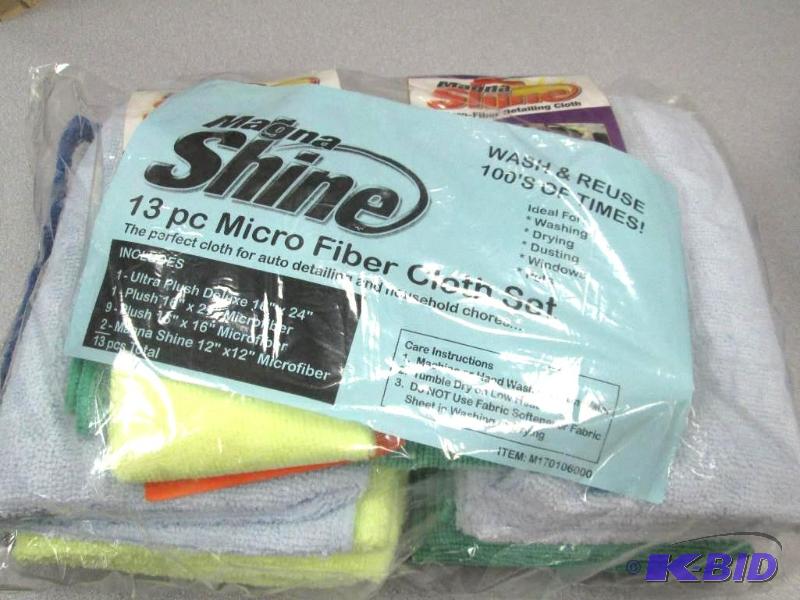 lot 74 image: Magna shine 13 PC Micro Fiber cloth set Inclu...