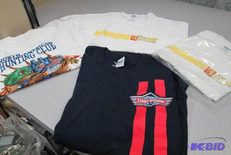 lot 79 image: Qty 4 shirts M- The History Channel Club, XL-...
