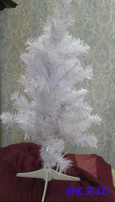 About 2 ft white Christmas tree...