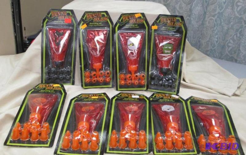 Qty 9 Haunted Hollow decorating set 1 bag and...