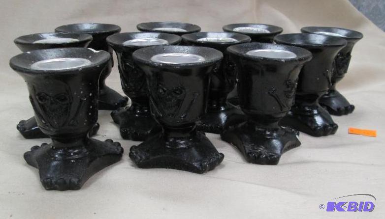 Qty 11 Halloween candle stick holders with a ...