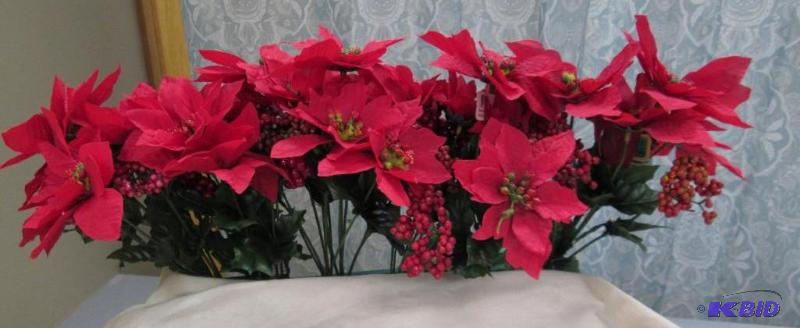 Qty 7 Assortment of Christmas flowers...