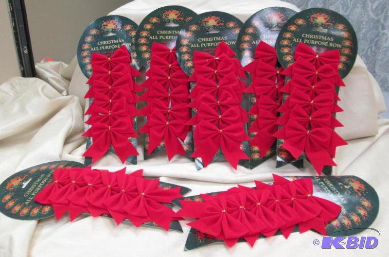 Qty 7 Christmas All Purpose bows...