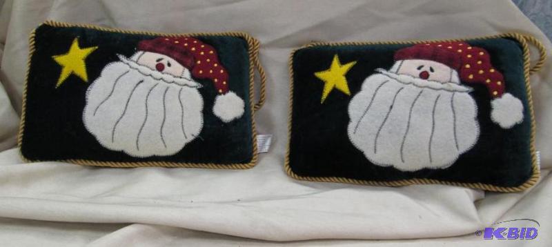 Qty 2 Hanging Christmas pillow with Santa on ...