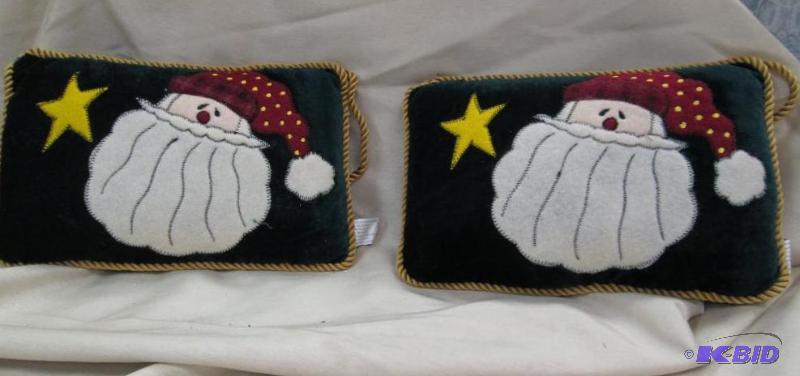 Qty 2 Hanging Christmas pillow with Santa on ...