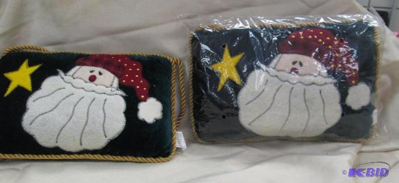 Qty 2 Hanging Christmas pillow with Santa on ...
