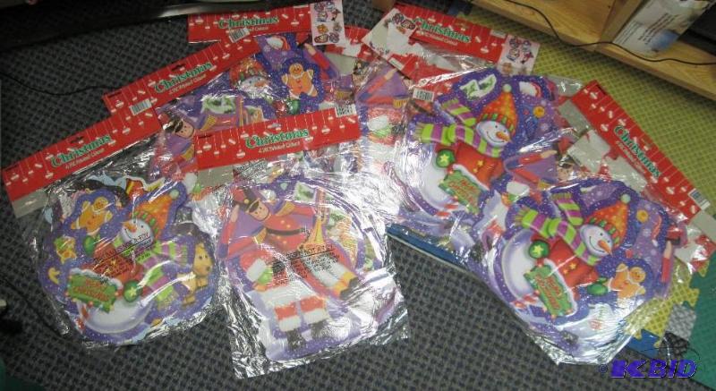 Qty 10 Christmas 4pk printed cutouts- snowman...
