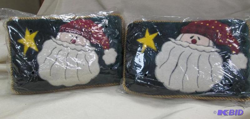 Qty 2 Hanging Christmas pillow with Santa on ...
