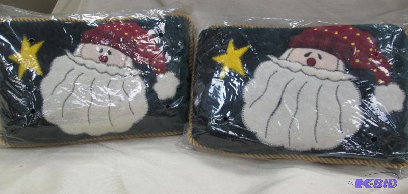 Qty 2 Hanging Christmas pillow with Santa on ...