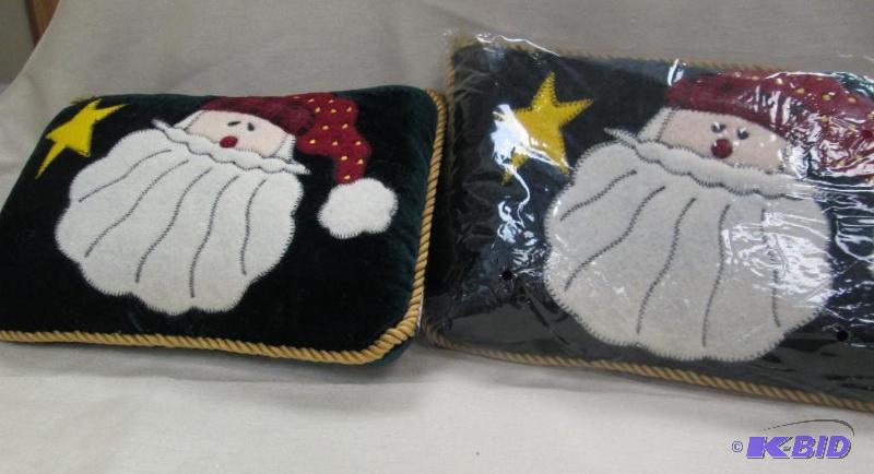 Qty 2 Hanging Christmas pillow with Santa on ...