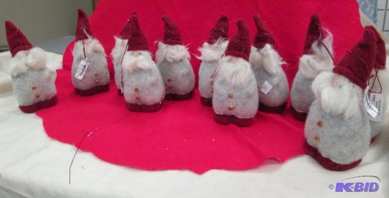Qty 11 Santa ornaments...