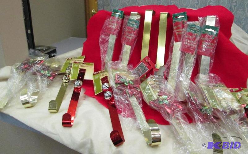 Qty 17 assortment of wreath hangers...
